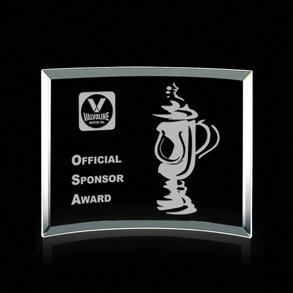 Jade glass curved bevel award.... from ASI 84592 St Regis Group / St Regis