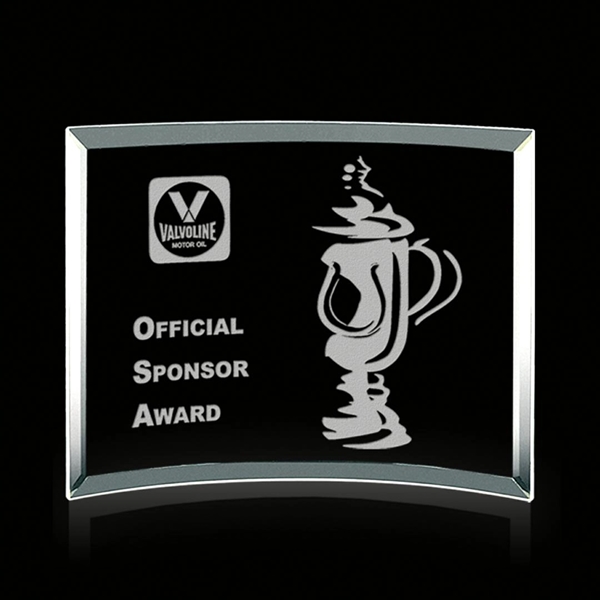 Jade glass curved bevel award.... from ASI 84592 St Regis Group / St Regis