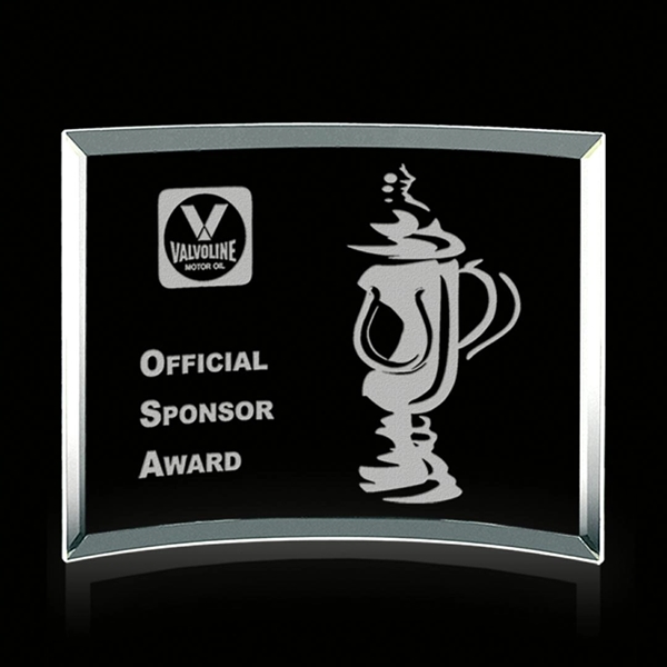 Jade glass curved bevel award.... from ASI 84592 St Regis Group / St Regis