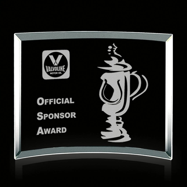 Jade glass curved bevel award.... from ASI 84592 St Regis Group / St Regis