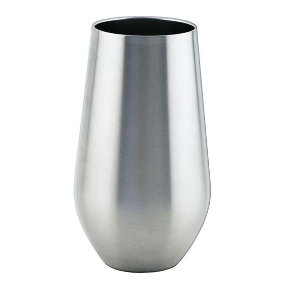 16 oz. triple wall stainless steel stemless wine glass with or... from ASI 55450 Franmara Inc