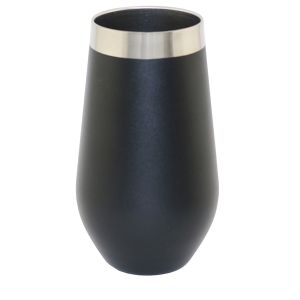 16 oz. triple wall black textured stainless steel stemless wine glass... from ASI 55450 Franmara Inc