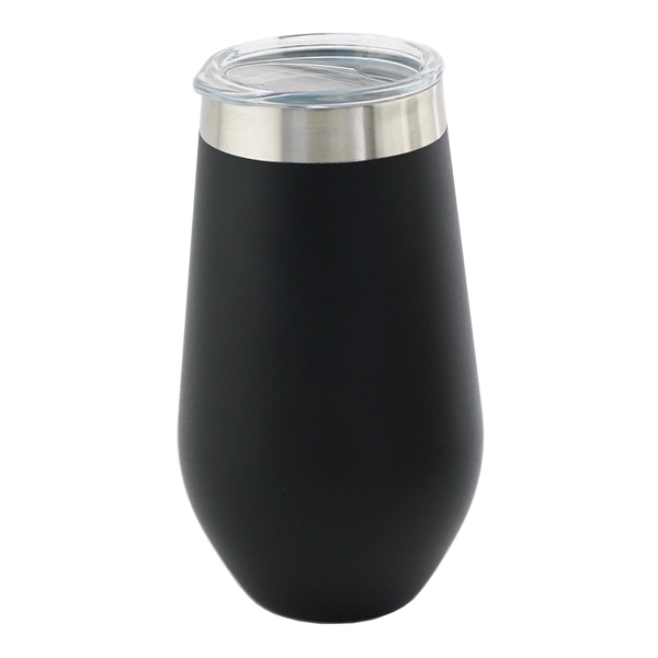 16 oz. triple wall black textured stainless steel stemless wine glass... from ASI 55450 Franmara Inc