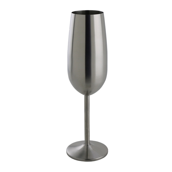 8 oz. brushed stainless steel Champagne flute.... from ASI 55450 Franmara Inc