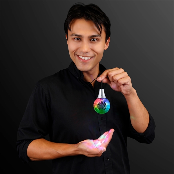Blank or imprinted. LED Disco Ball Necklace... from ASI 34194 ALightPromos