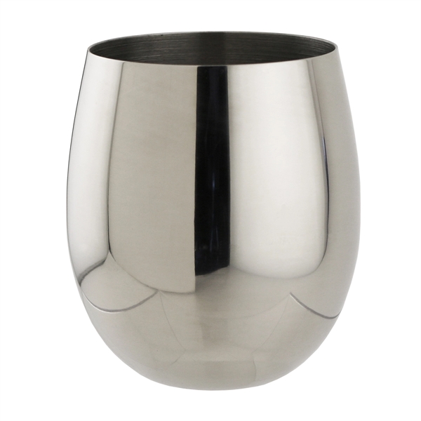 12 oz. polished stainless steel stemless wine glass.... from ASI 55450 Franmara Inc