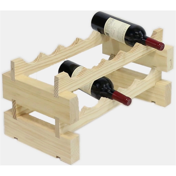 2 layer wine rack made of renewable plantation pine wood, natural.... from ASI 55450 Franmara Inc