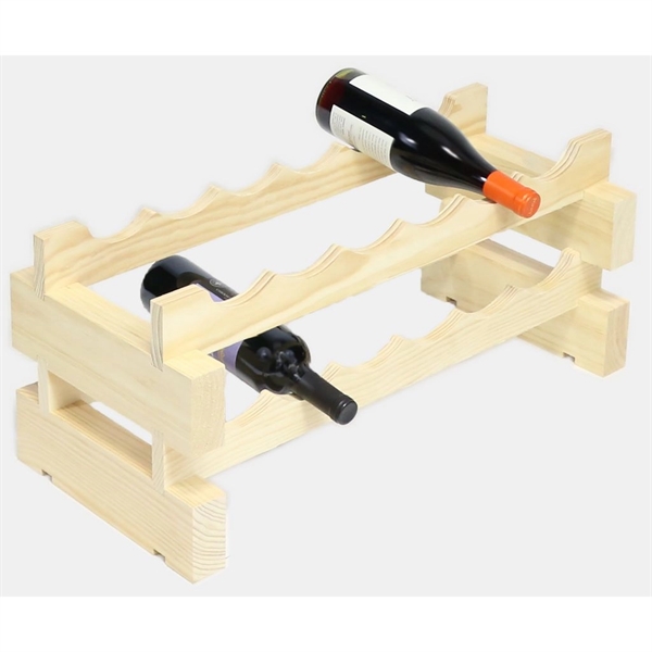 2 layer wine rack made of renewable plantation pine wood, natural.... from ASI 55450 Franmara Inc