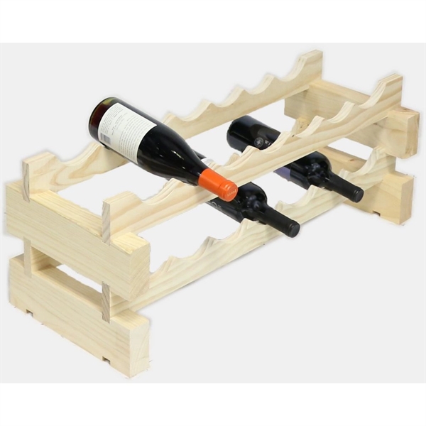 2 layer wine rack made of renewable plantation pine wood, natural.... from ASI 55450 Franmara Inc