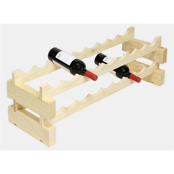 2 layer wine rack made of renewable plantation pine wood, natural.... from ASI 55450 Franmara Inc
