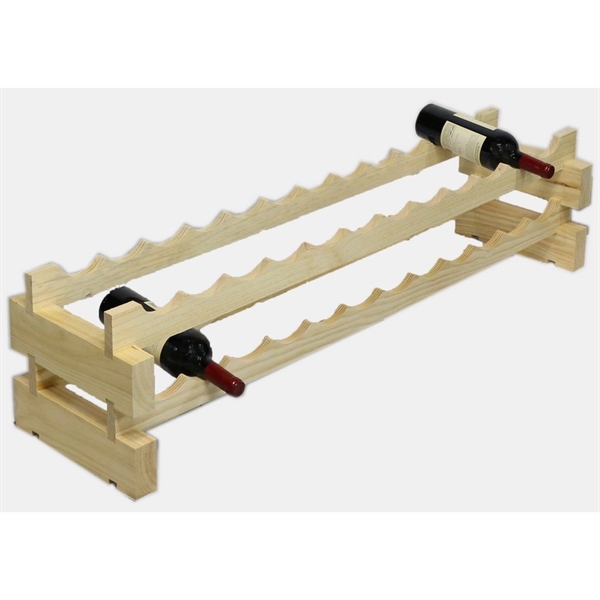 2 layer wine rack made of renewable plantation pine wood, natural.... from ASI 55450 Franmara Inc