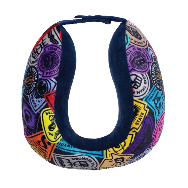 11" x 10" x 4.5" memory foam travel pillow with innovative... from ASI 90913 Terry Town