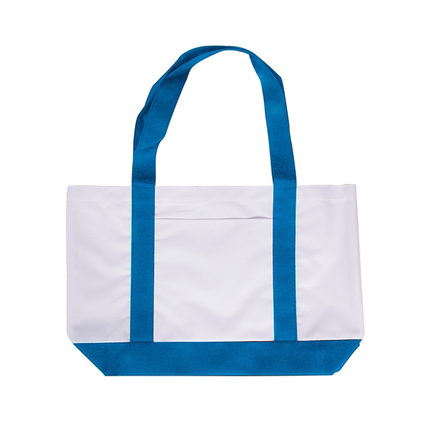 Daily Tote with 600 denier fabric, self-fabric handles and bottom, exterior... from ASI 41511 Brainchild USA Inc / BrainChild Gift Club