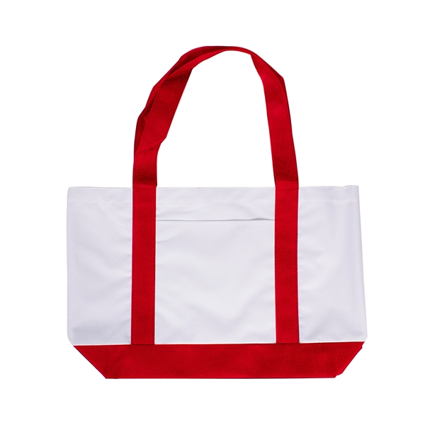 Daily Tote with 600 denier fabric, self-fabric handles and bottom, exterior... from ASI 41511 Brainchild USA Inc / BrainChild Gift Club