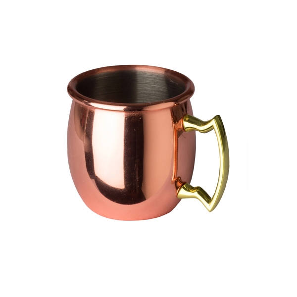 Miniature 1 3/4" stainless steel and copper Moscow Mule cocktail mug... from ASI 55450 Franmara Inc