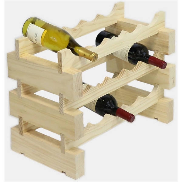 3 layer wine rack made of renewable plantation pine wood, natural.... from ASI 55450 Franmara Inc