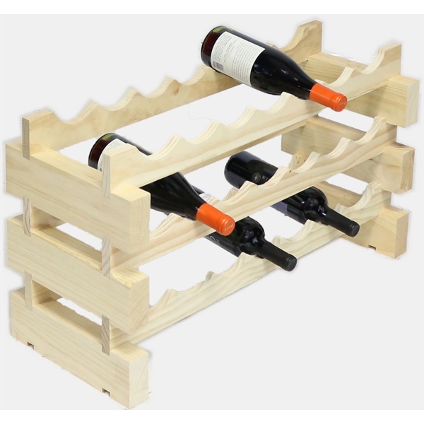 3 layer wine rack made of renewable plantation pine wood, natural.... from ASI 55450 Franmara Inc