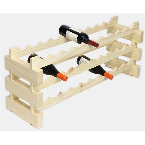 3 layer wine rack made of renewable plantation pine wood, natural.... from ASI 55450 Franmara Inc