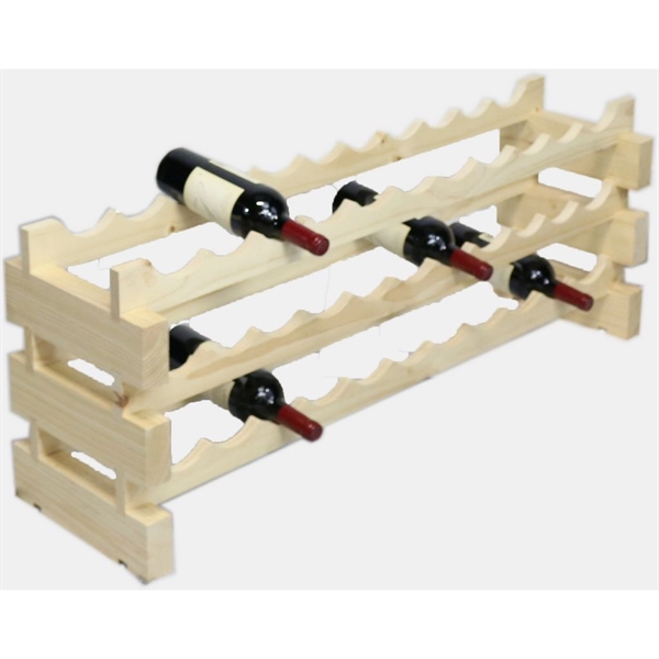 3 layer wine rack made of renewable plantation pine wood, natural.... from ASI 55450 Franmara Inc