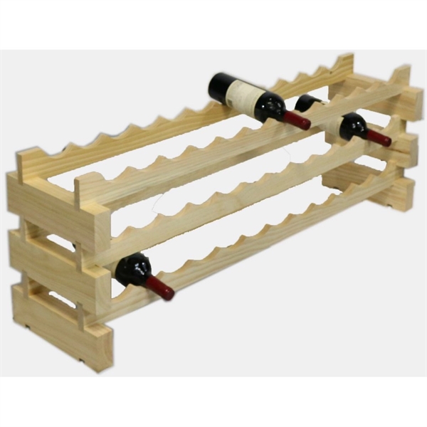 3 layer wine rack made of renewable plantation pine wood, natural.... from ASI 55450 Franmara Inc