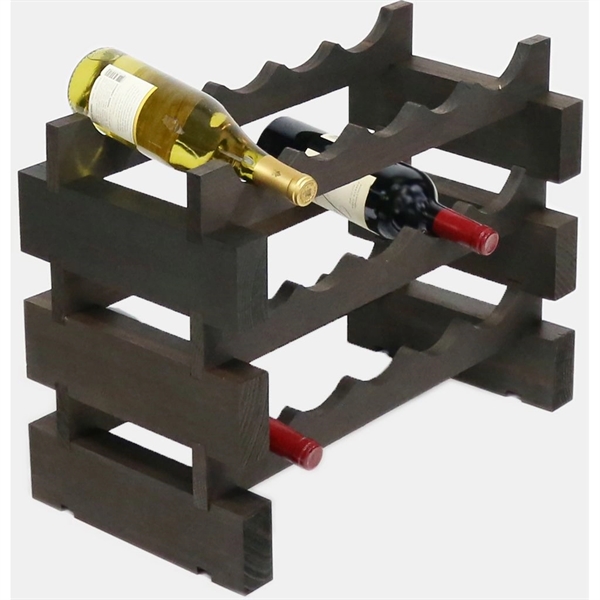 3 layer wine rack made of renewable plantation pine wood, stained.... from ASI 55450 Franmara Inc