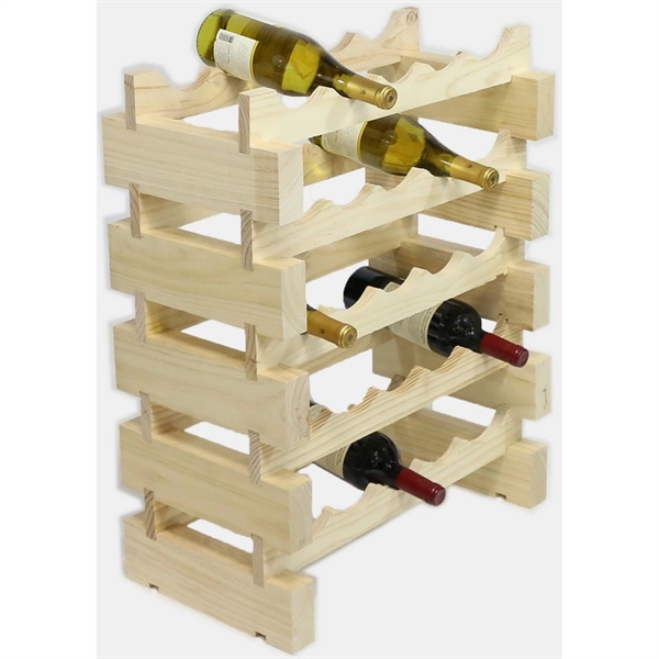 5 layer wine rack made of renewable plantation pine wood, natural.... from ASI 55450 Franmara Inc