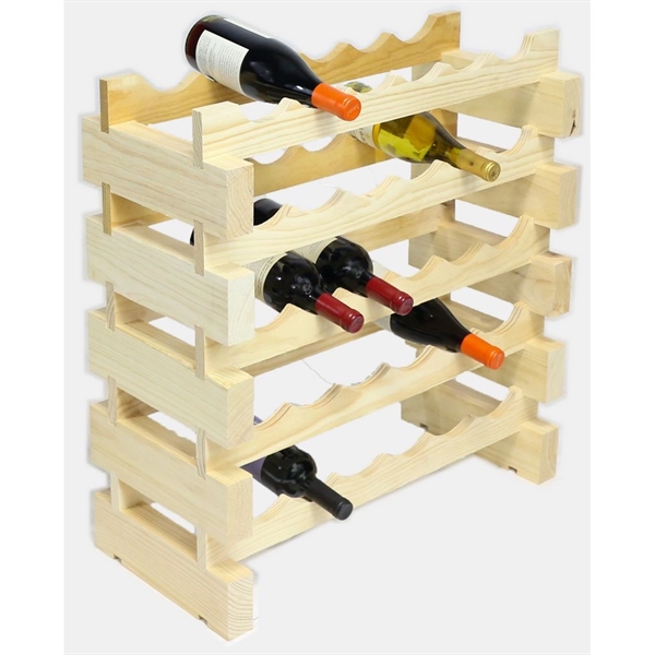5 layer wine rack made of renewable plantation pine wood, natural.... from ASI 55450 Franmara Inc