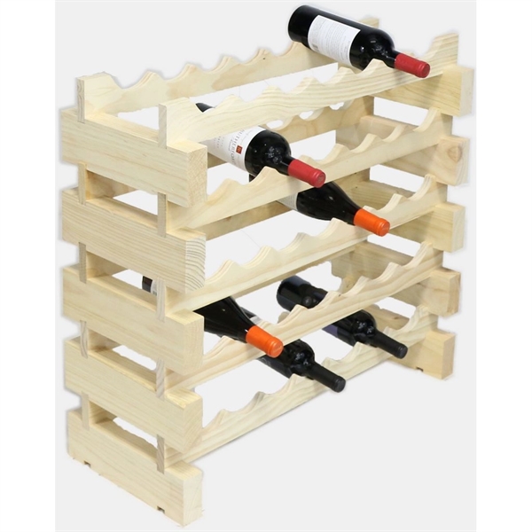5 layer wine rack made of renewable plantation pine wood, natural.... from ASI 55450 Franmara Inc