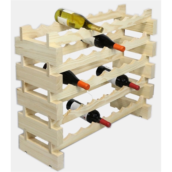 5 layer wine rack made of renewable plantation pine wood, natural.... from ASI 55450 Franmara Inc