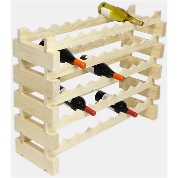 5 layer wine rack made of renewable plantation pine wood, natural.... from ASI 55450 Franmara Inc