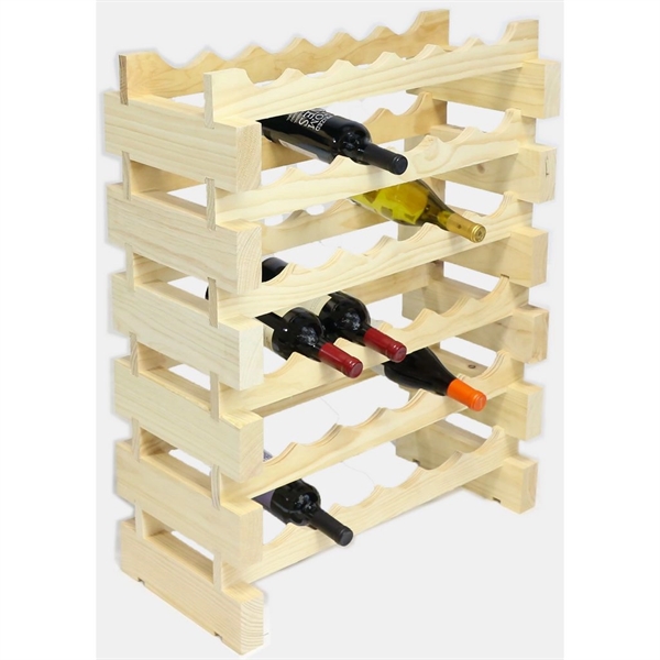 6 layer wine rack made of renewable plantation pine wood, natural.... from ASI 55450 Franmara Inc