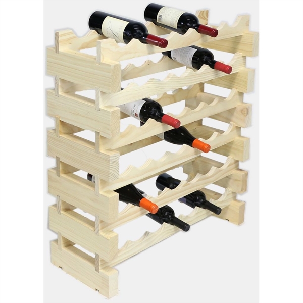 6 layer wine rack made of renewable plantation pine wood, natural.... from ASI 55450 Franmara Inc
