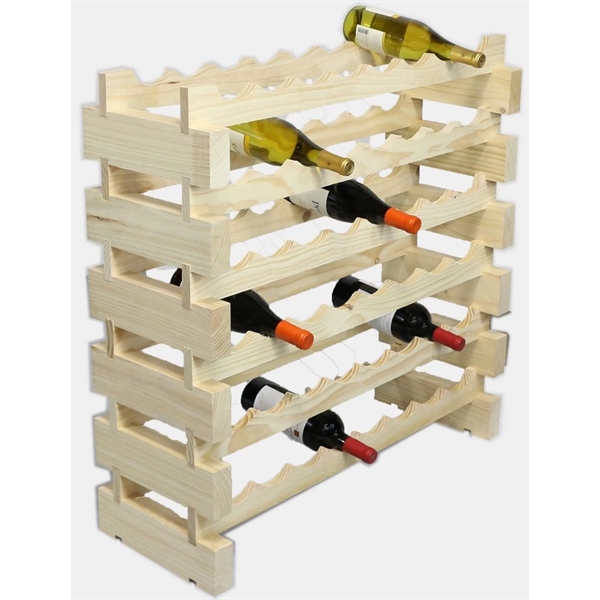 6 layer wine rack made of renewable plantation pine wood, natural.... from ASI 55450 Franmara Inc