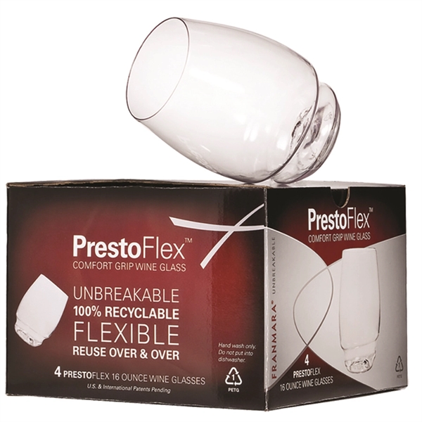 Set of four 16 oz. Stemless Wine Glasses made of shatterproof... from ASI 55450 Franmara Inc