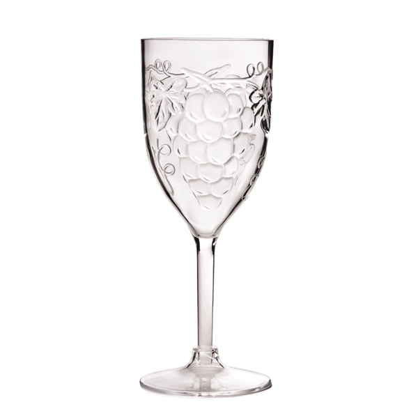 10 oz. all-purpose acrylic wine glass with grape cluster embossed design.... from ASI 55450 Franmara Inc