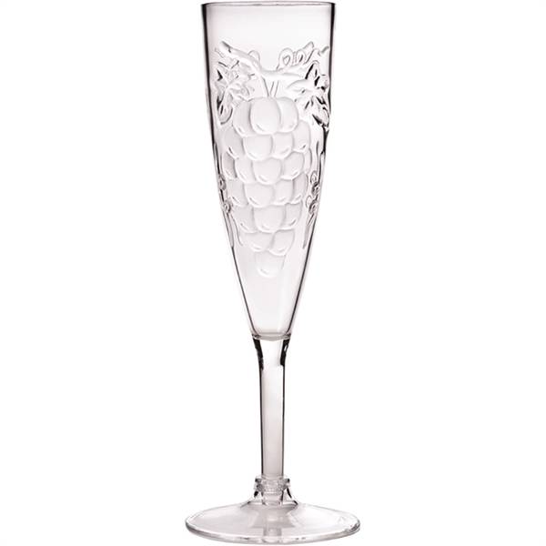 6 oz. acrylic champagne flute with grape cluster embossed design.... from ASI 55450 Franmara Inc