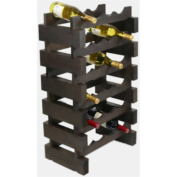 6 layer wine rack made of renewable plantation pine wood, stained.... from ASI 55450 Franmara Inc