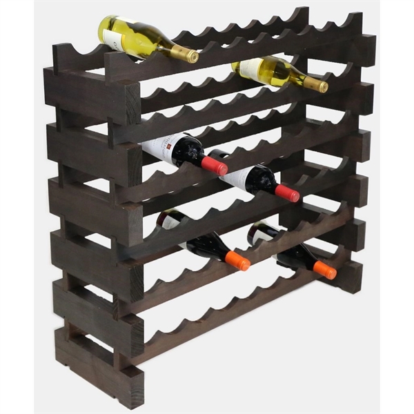6 layer wine rack made of renewable plantation pine wood, stained.... from ASI 55450 Franmara Inc