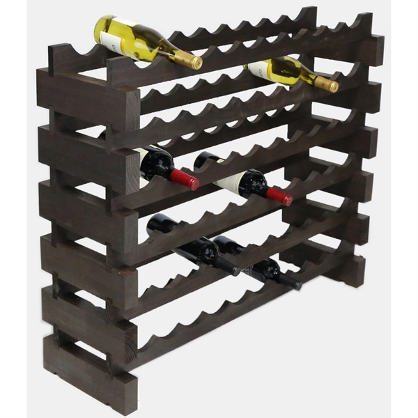6 layer wine rack made of renewable plantation pine wood, stained.... from ASI 55450 Franmara Inc