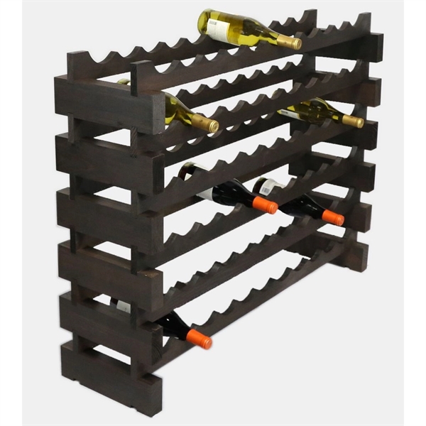 6 layer wine rack made of renewable plantation pine wood, stained.... from ASI 55450 Franmara Inc