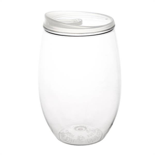 16 oz. stemless lidded wine tumbler made of BPA free plastic... from ASI 55450 Franmara Inc