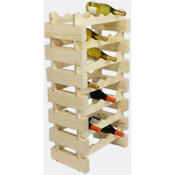 7 layer wine rack made of renewable plantation pine wood, natural.... from ASI 55450 Franmara Inc