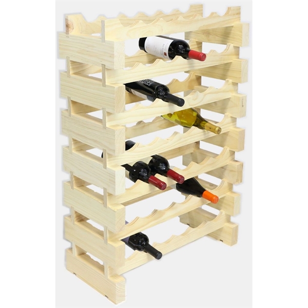 7 layer wine rack made of renewable plantation pine wood, natural.... from ASI 55450 Franmara Inc