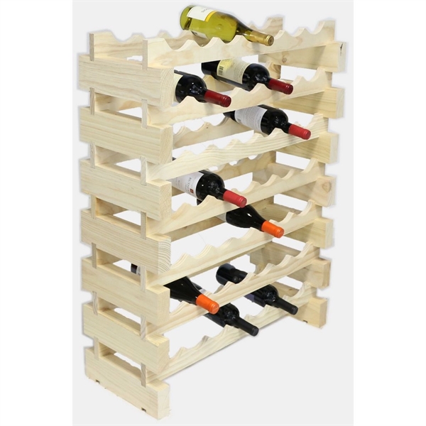 7 layer wine rack made of renewable plantation pine wood, natural.... from ASI 55450 Franmara Inc