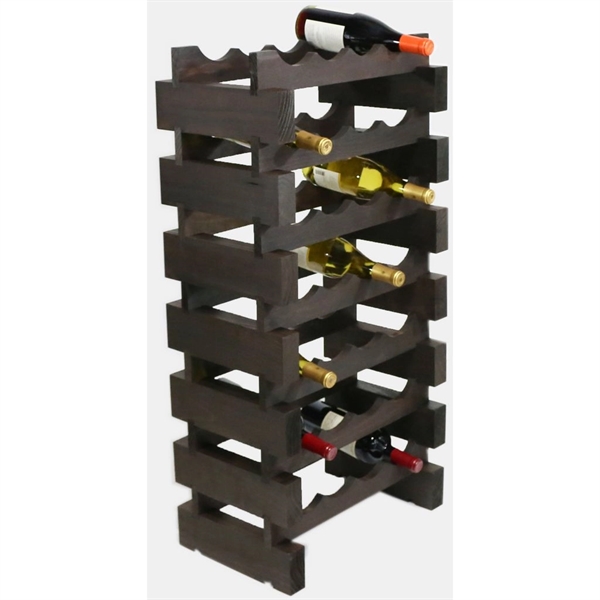 7 layer wine rack made of renewable plantation pine wood, natural.... from ASI 55450 Franmara Inc