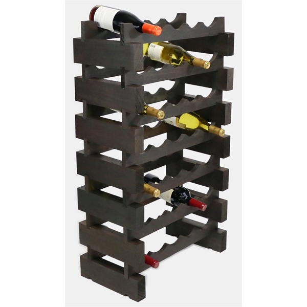 7 layer wine rack made of renewable plantation pine wood, natural.... from ASI 55450 Franmara Inc