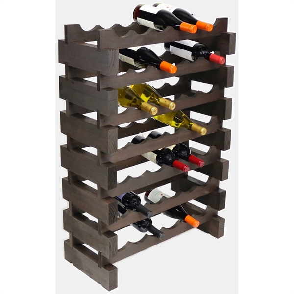 7 layer wine rack made of renewable plantation pine wood, natural.... from ASI 55450 Franmara Inc