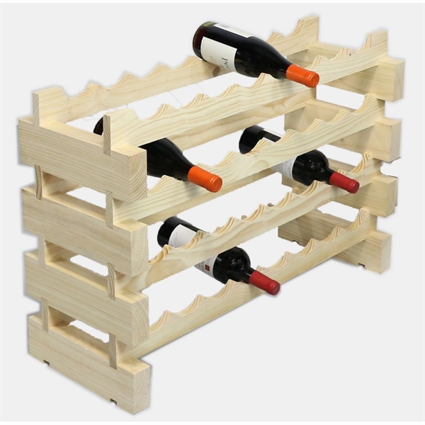 4 layer wine rack made of renewable plantation pine wood, natural.... from ASI 55450 Franmara Inc