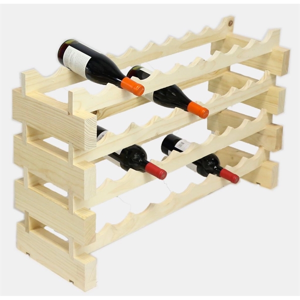 4 layer wine rack made of renewable plantation pine wood, natural.... from ASI 55450 Franmara Inc