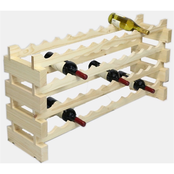 4 layer wine rack made of renewable plantation pine wood, natural.... from ASI 55450 Franmara Inc